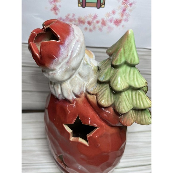 Kirkland's Santa Greeting Nightlight Christmas Decorative Holiday Light Rustic - Picture 5 of 8